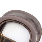 Fendi Tote Zucca Brown Black Canvas Leather Handbag — view 6
