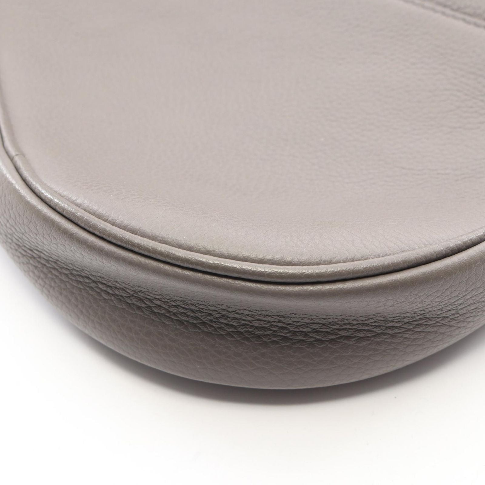 Dior le Waist Bag Saddle Gray Leather Body Back — view 6