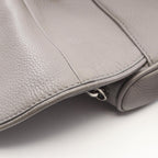 Dior le Waist Bag Saddle Gray Leather Body Back — view 5