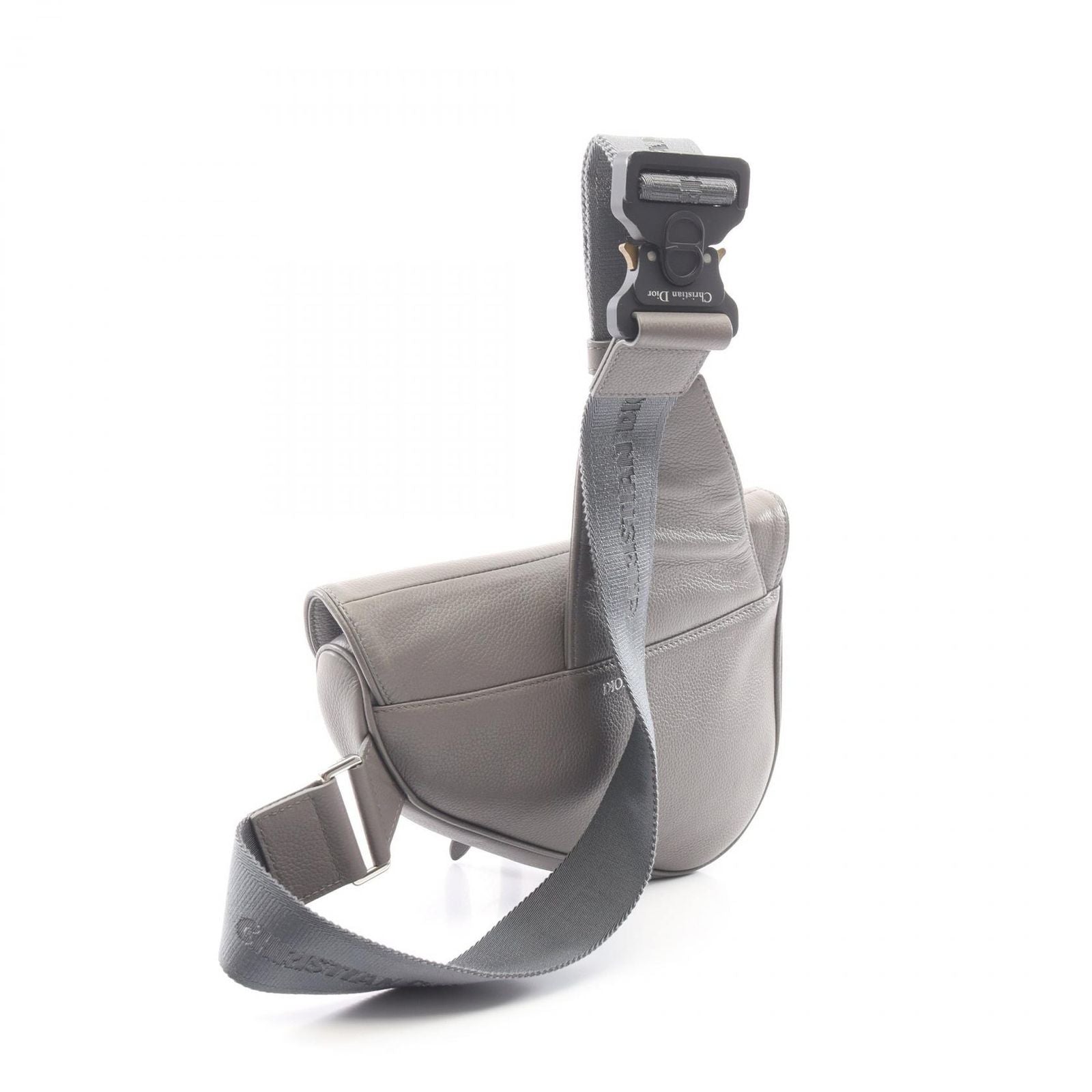 Dior le Waist Bag Saddle Gray Leather Body Back — view 2