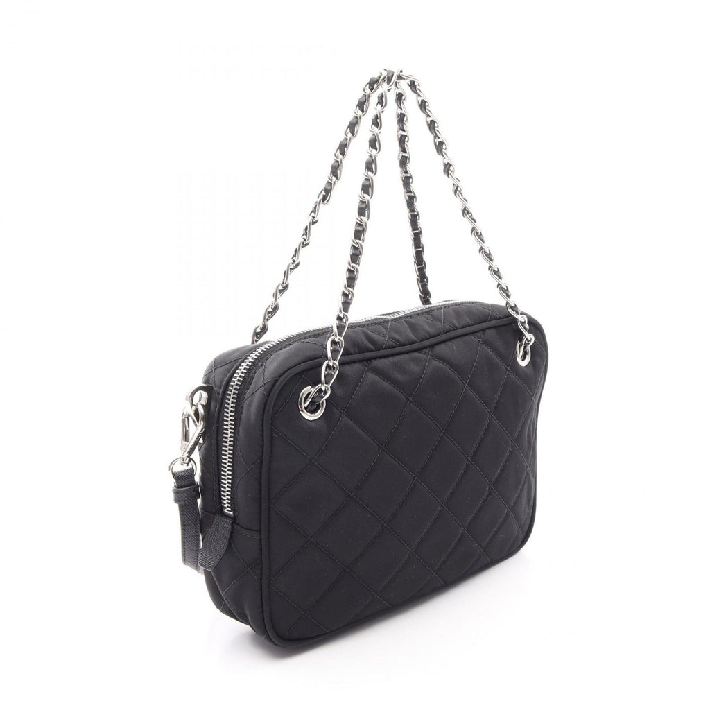 Prada Handbag Tessuto Impuntu 2-Way Black Nylon Saffiano Leather Quilted — view 2