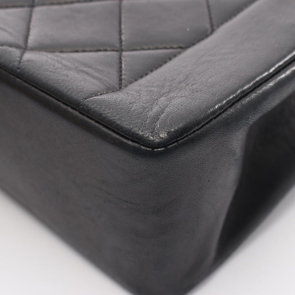 Chanel Shoulder Bag Quilted Diana Flap Black Lambskin Chain — view 7