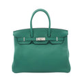 Hermes Handbag Birkin 35 Vert Vertigo Leather