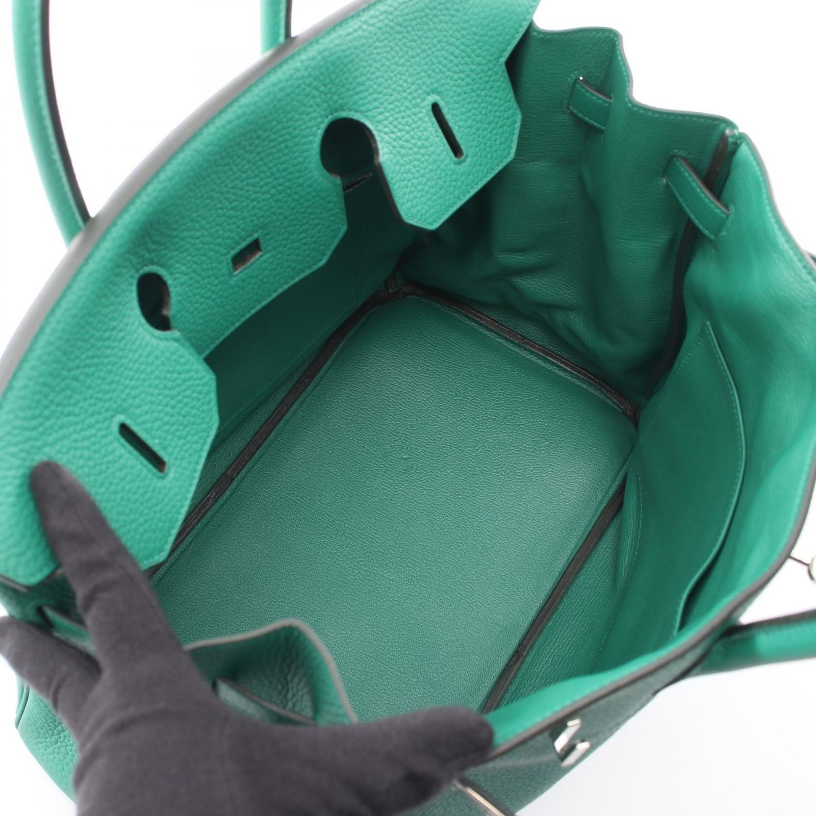 Hermes Handbag Birkin 35 Vert Vertigo Leather — view 3