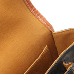 Celine Shoulder Bag Folco Triomphe Brown Black Canvas Leather — view 5