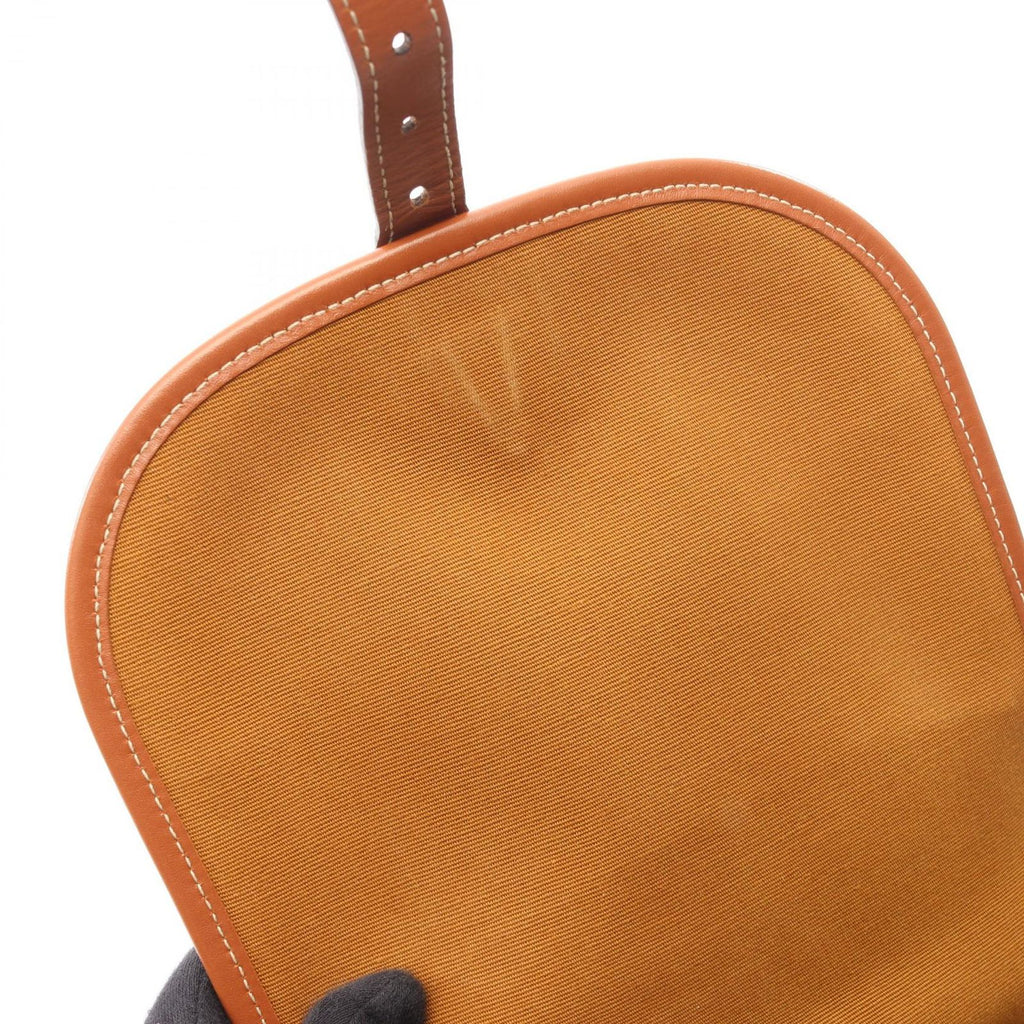 Celine Shoulder Bag Folco Triomphe Brown Black Canvas Leather — view 8