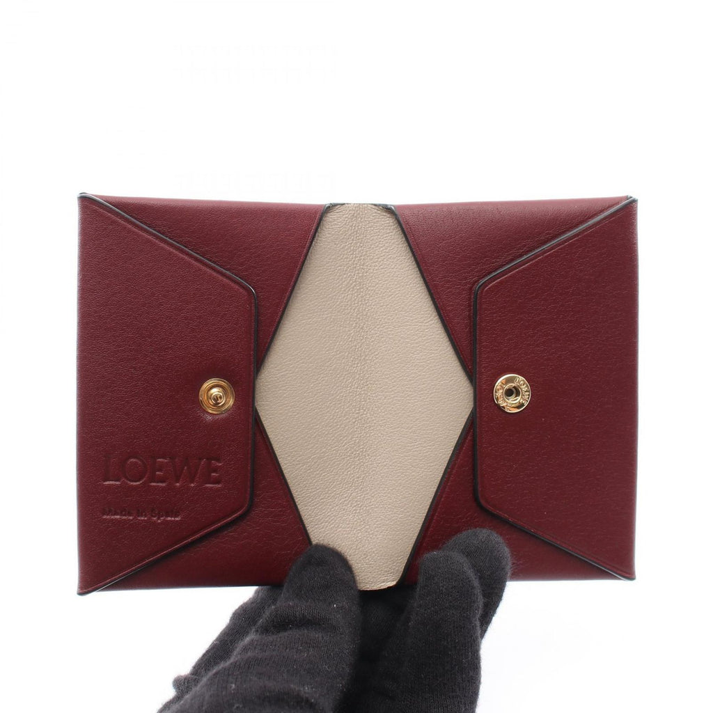 Loewe Card Case Anagram Bordeaux Leather — view 3