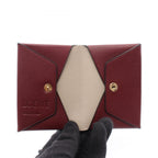 Loewe Card Case Anagram Bordeaux Leather — view 3