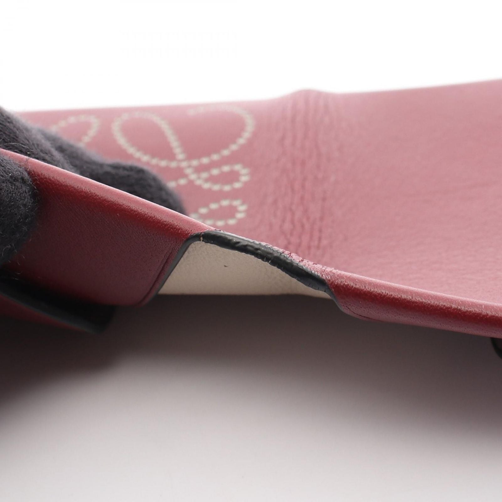 Loewe Card Case Anagram Bordeaux Leather — view 5