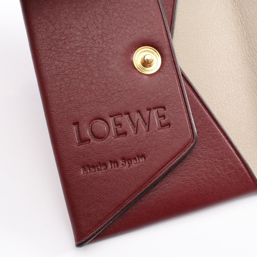 Loewe Card Case Anagram Bordeaux Leather — view 4