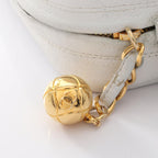 Chanel Shoulder Bag Quilted Cocobol White Caviar Leather Cocoball Chain — view 6