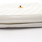 Chanel Shoulder Bag Quilted Cocobol White Caviar Leather Cocoball Chain — view 9