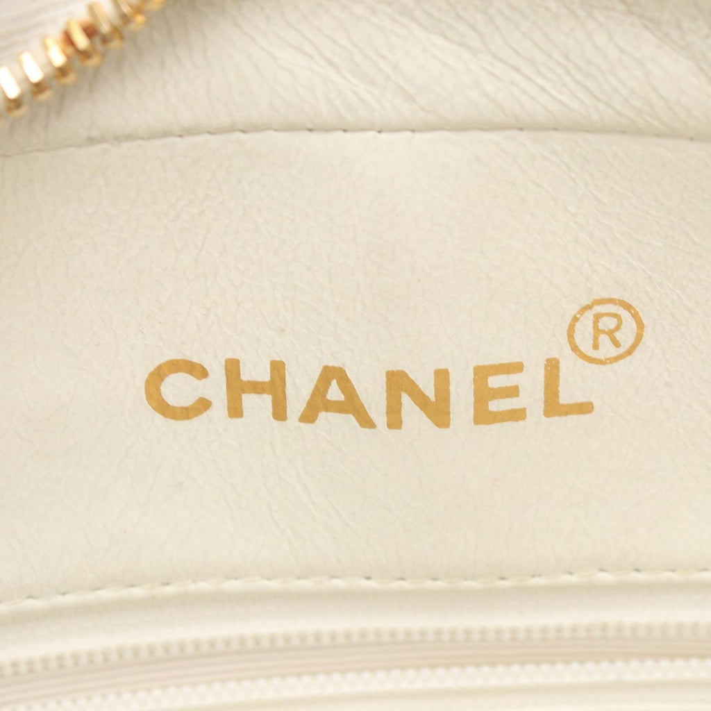Chanel Shoulder Bag Quilted Cocobol White Caviar Leather Cocoball Chain — view 4