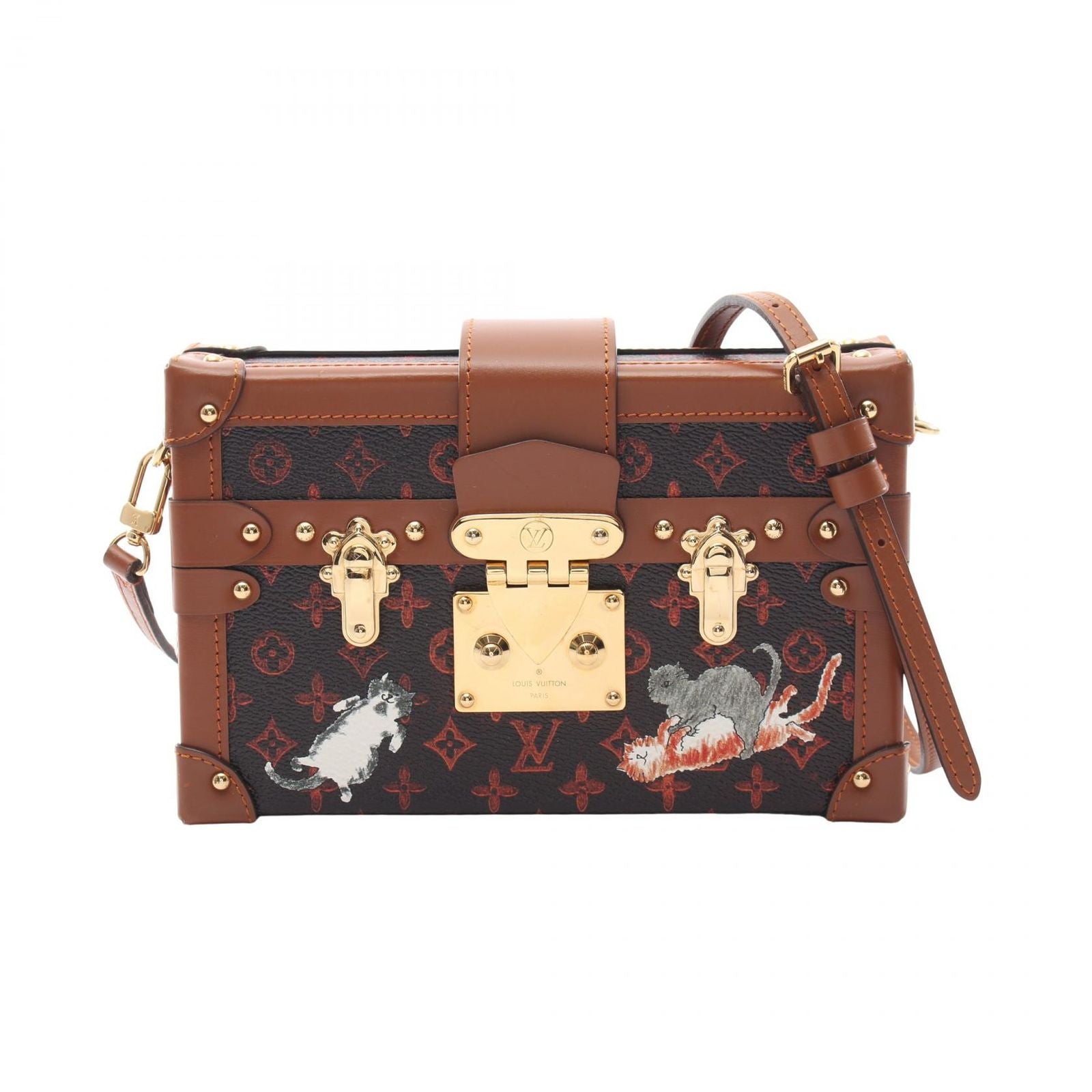 Louis Vuitton Shoulder Bag Petite NM Catgram Canvas Leather