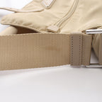 Prada Shoulder Bag Vela Beige Nylon Saffiano Leather — view 9