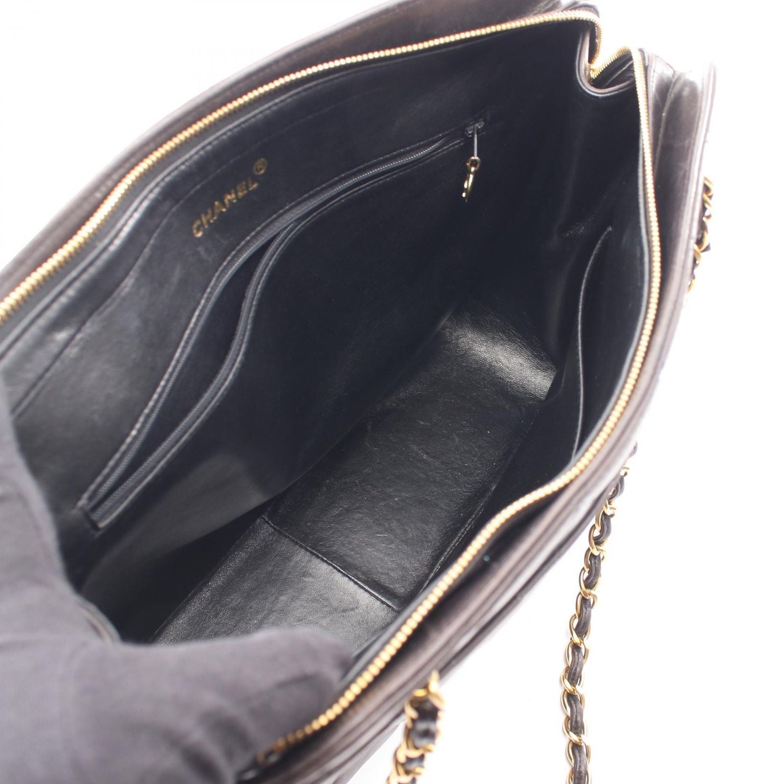 Chanel Shoulder Bag Quilted Black Lambskin — view 3