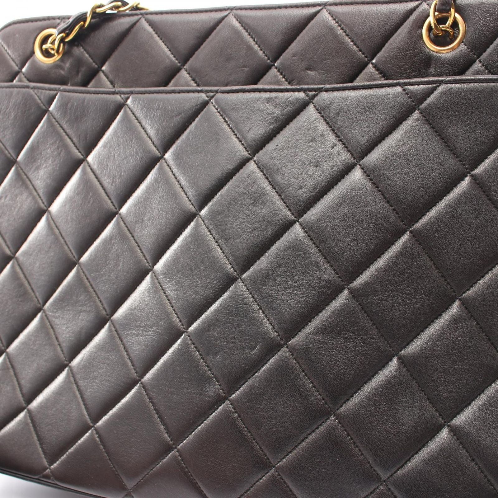 Chanel Shoulder Bag Quilted Black Lambskin — view 9