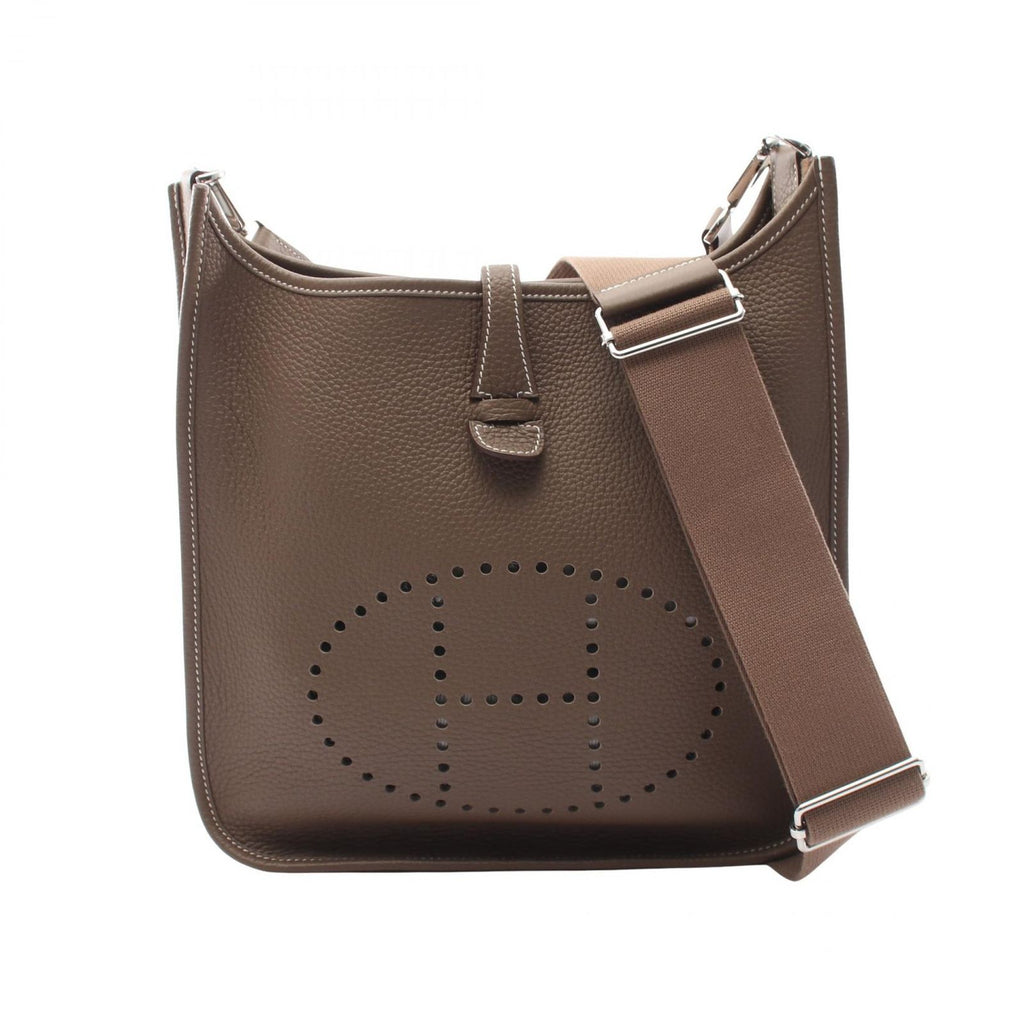 Hermes Shoulder Bag Evelyne 3 Trois PM Etoupe Leather