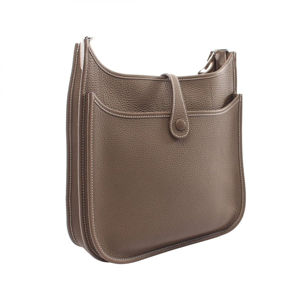 Hermes Shoulder Bag Evelyne 3 Trois PM Etoupe Leather — view 2