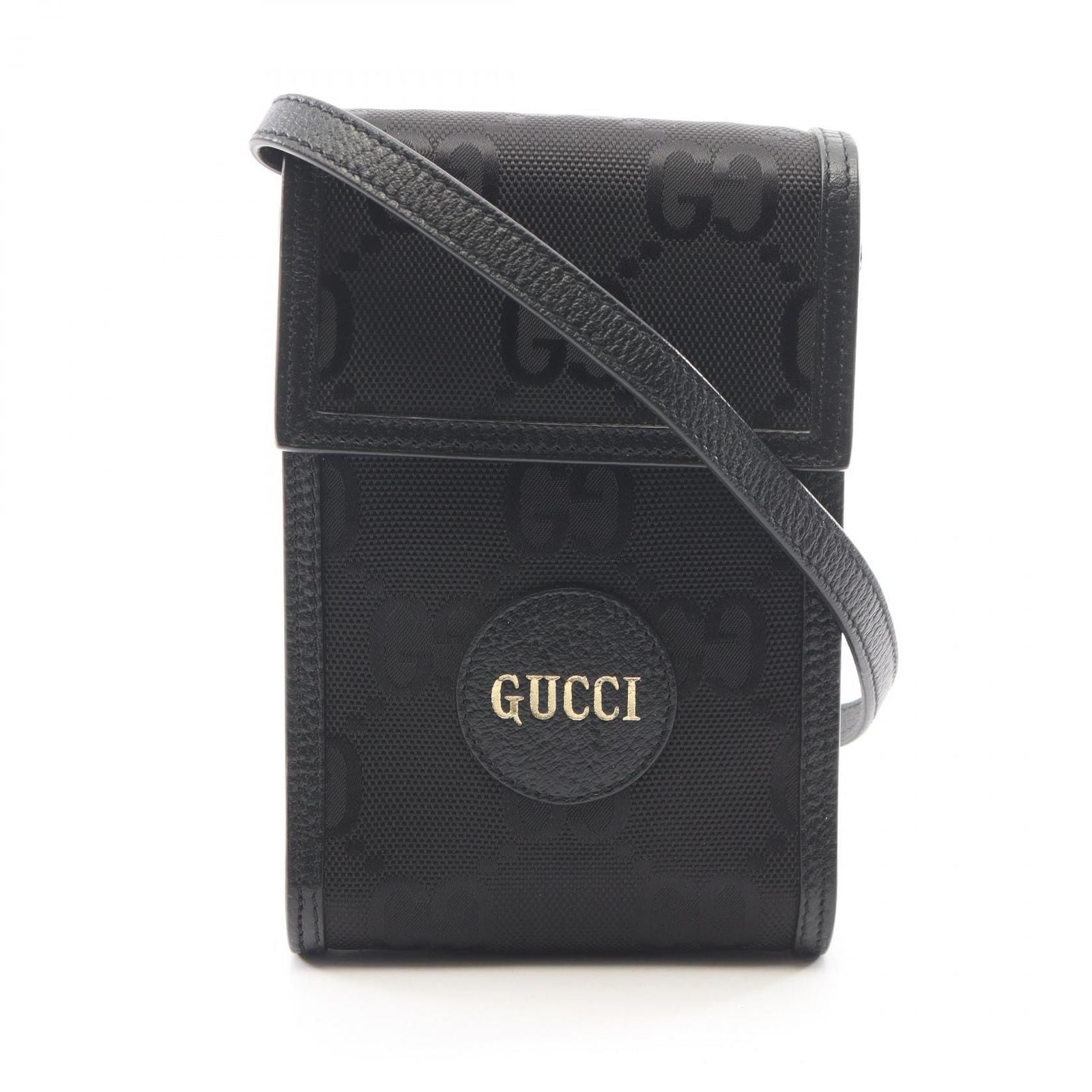 Gucci Shoulder Bag Off the Grid GG Black Nylon Leather