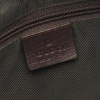 Gucci Shoulder Bag GG Plus Beige Brown Co Ting Canvas Leather Split — view 4