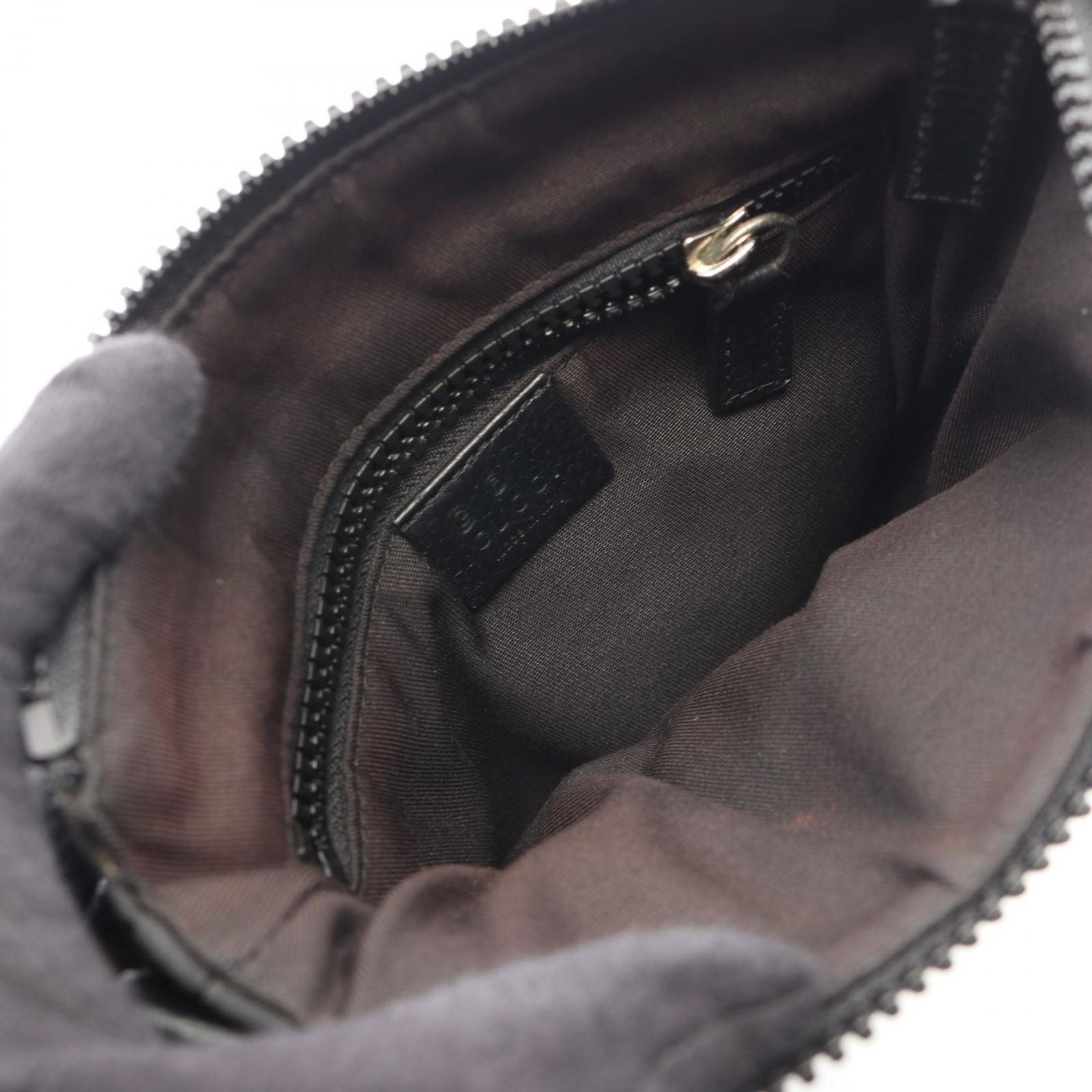 Gucci Shoulder Bag GG Pattern Black Nylon Leather — view 5