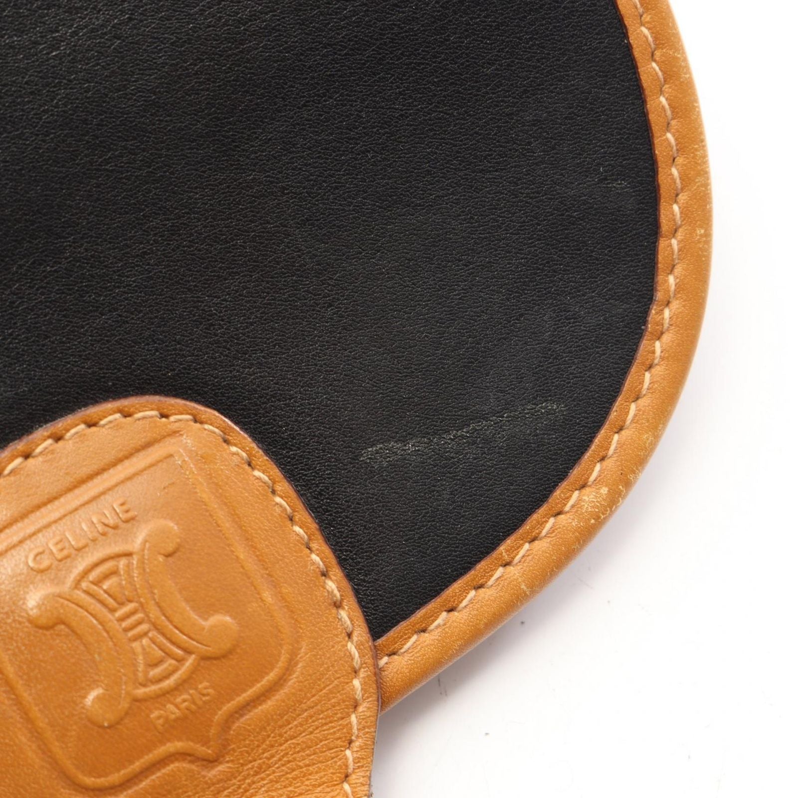 Celine Shoulder Bag Macadam Black Brown Leather Mini — view 6