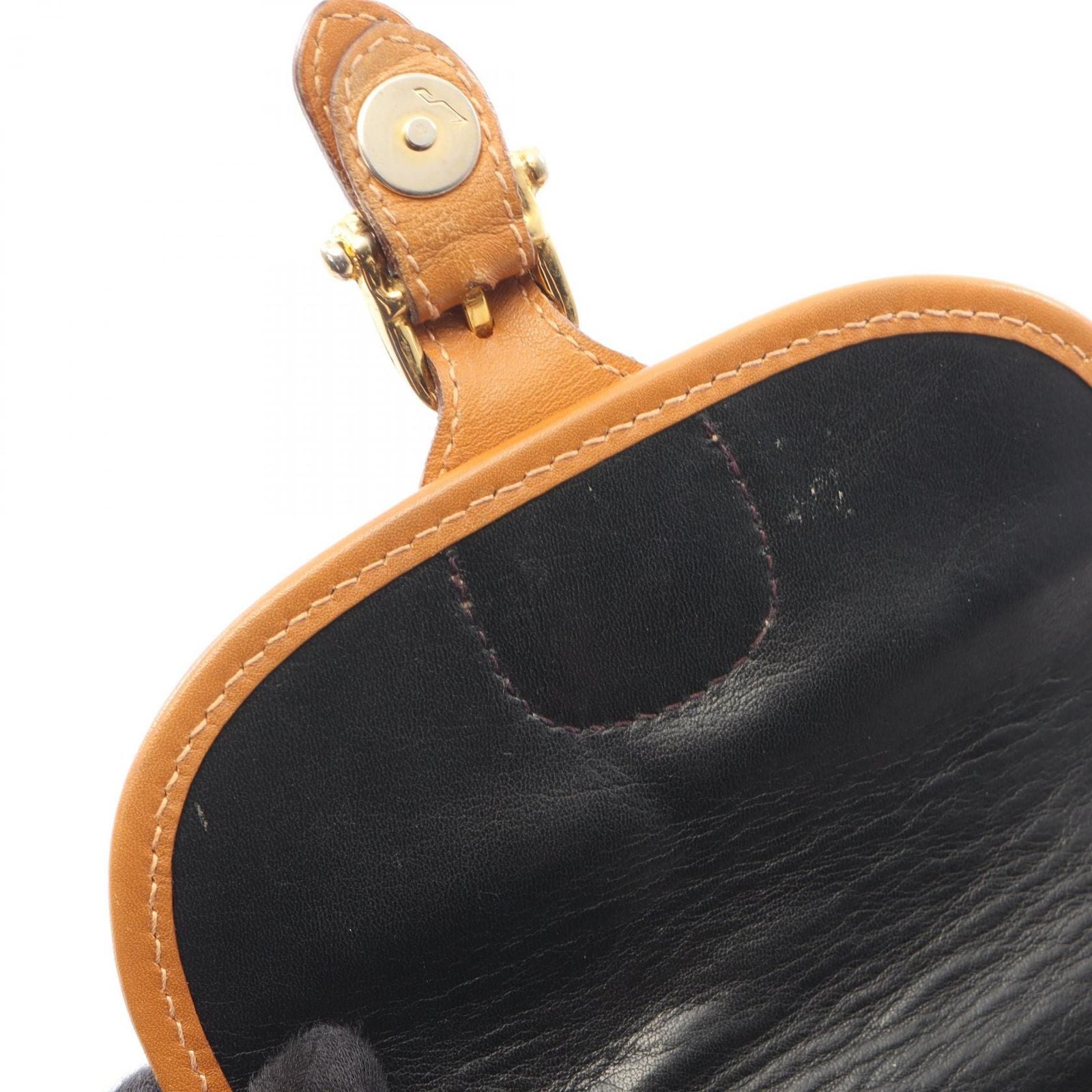 Celine Shoulder Bag Macadam Black Brown Leather Mini — view 5