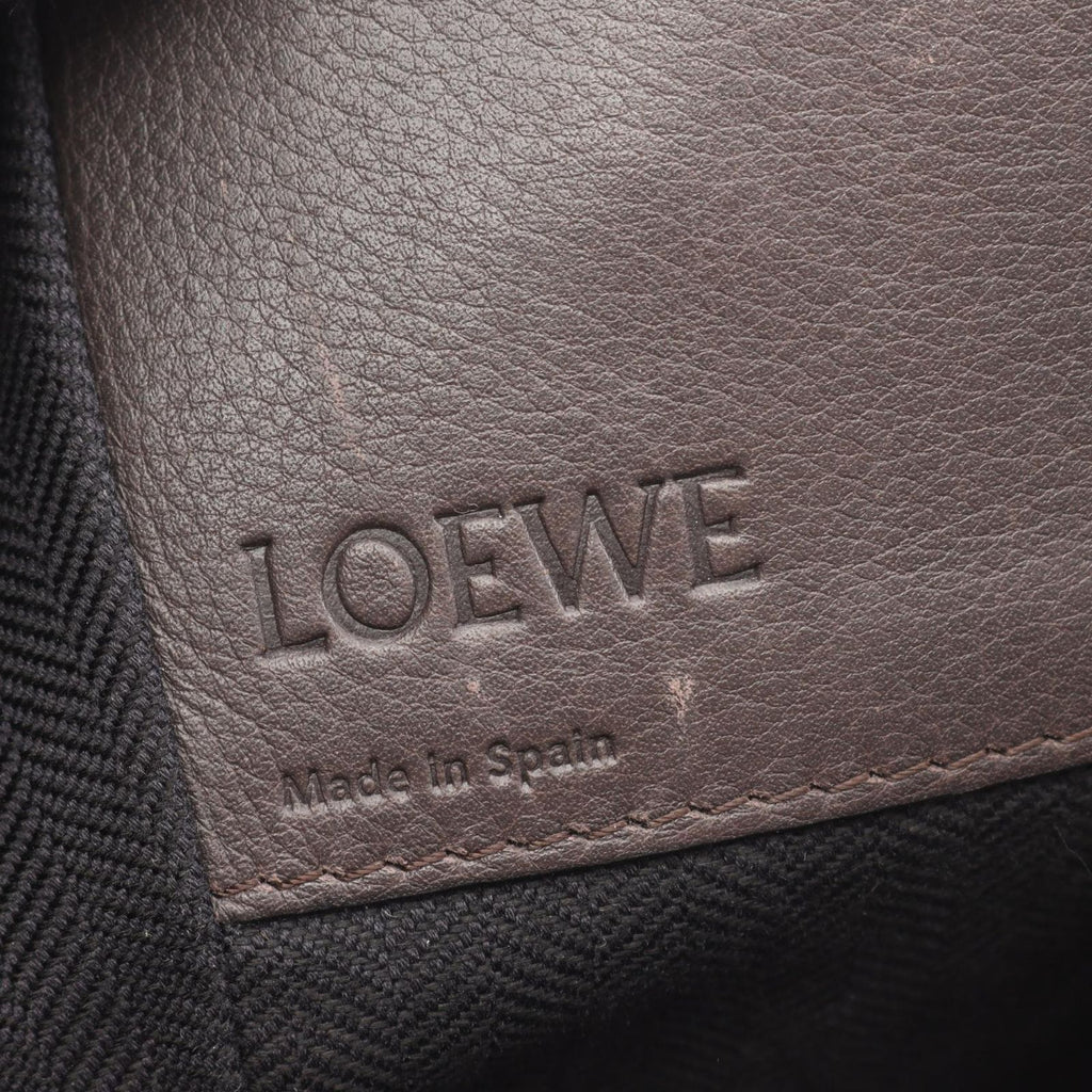Loewe Handbag Hammock Medium 2-Way Mocha Brown Gray Beige Leather — view 4