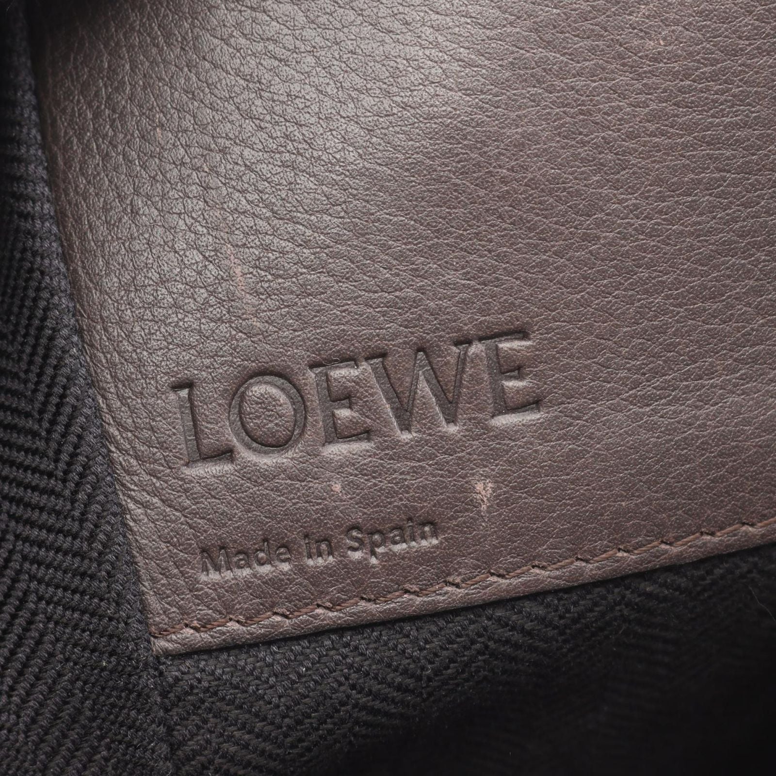 Loewe Handbag Hammock Medium 2-Way Mocha Brown Gray Beige Leather — view 4