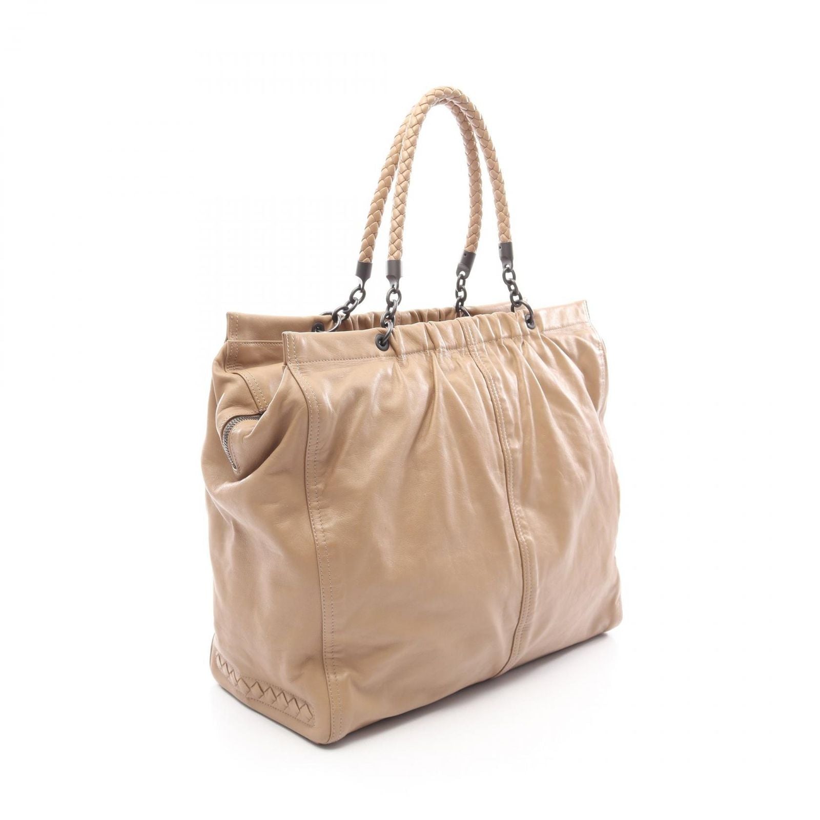 Bottega Veneta Tote Intrecciato Brown Leather Handbag — view 2