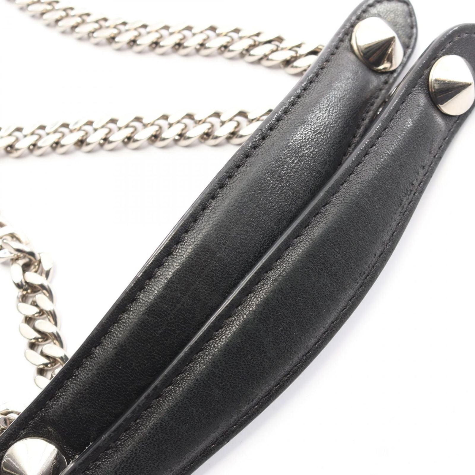 Fendi Shoulder Bag Dot Com Click Black Leather Dot Com 2-Way — view 8