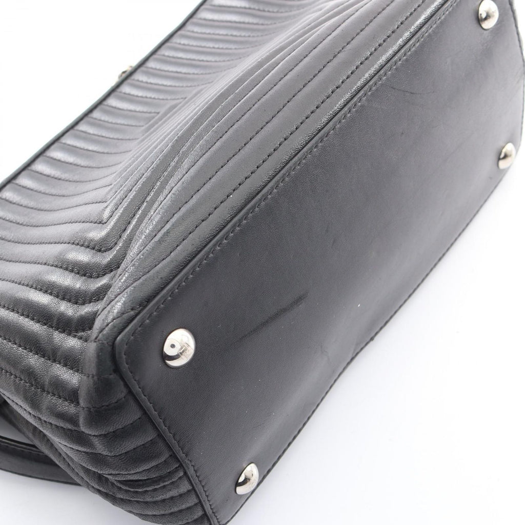 Fendi Shoulder Bag Dot Com Click Black Leather Dot Com 2-Way — view 7