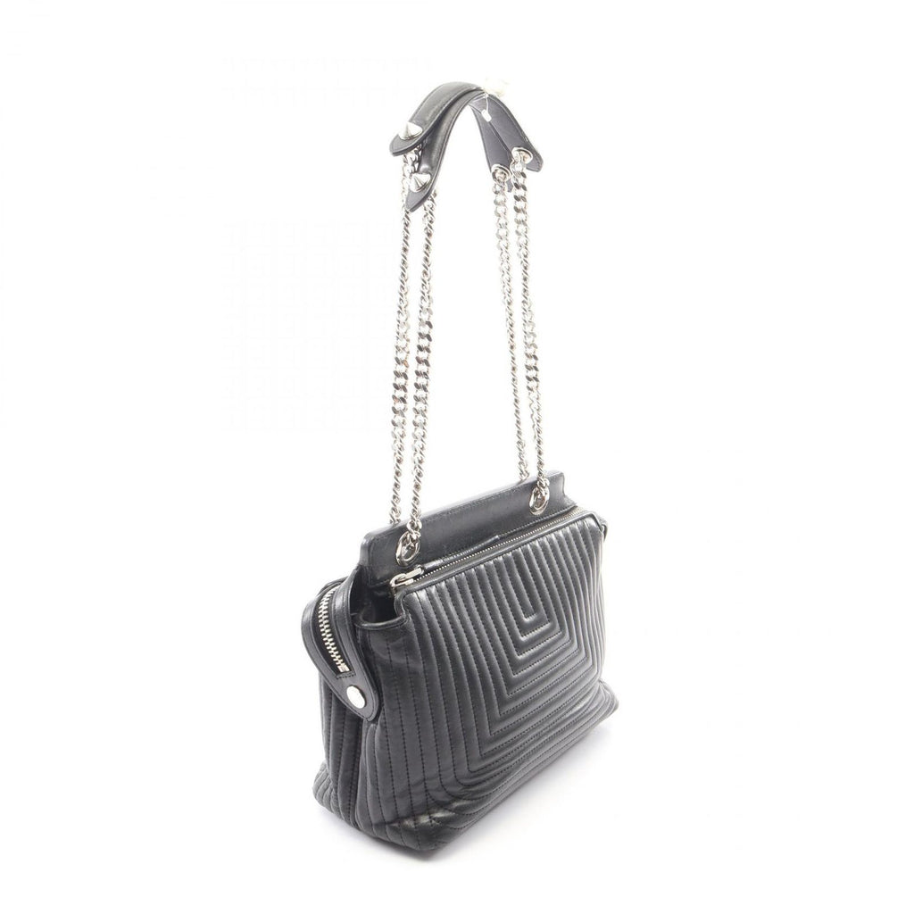 Fendi Shoulder Bag Dot Com Click Black Leather Dot Com 2-Way — view 2
