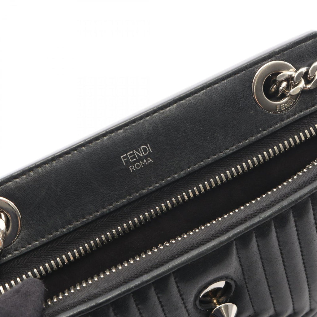 Fendi Shoulder Bag Dot Com Click Black Leather Dot Com 2-Way — view 5