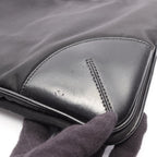 Prada Shoulder Bag Triangle Logo Black Nylon Leather — view 9