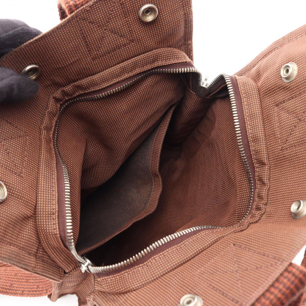 Hermes Backpack Her Line a Dos PM Brown Canvas — view 3