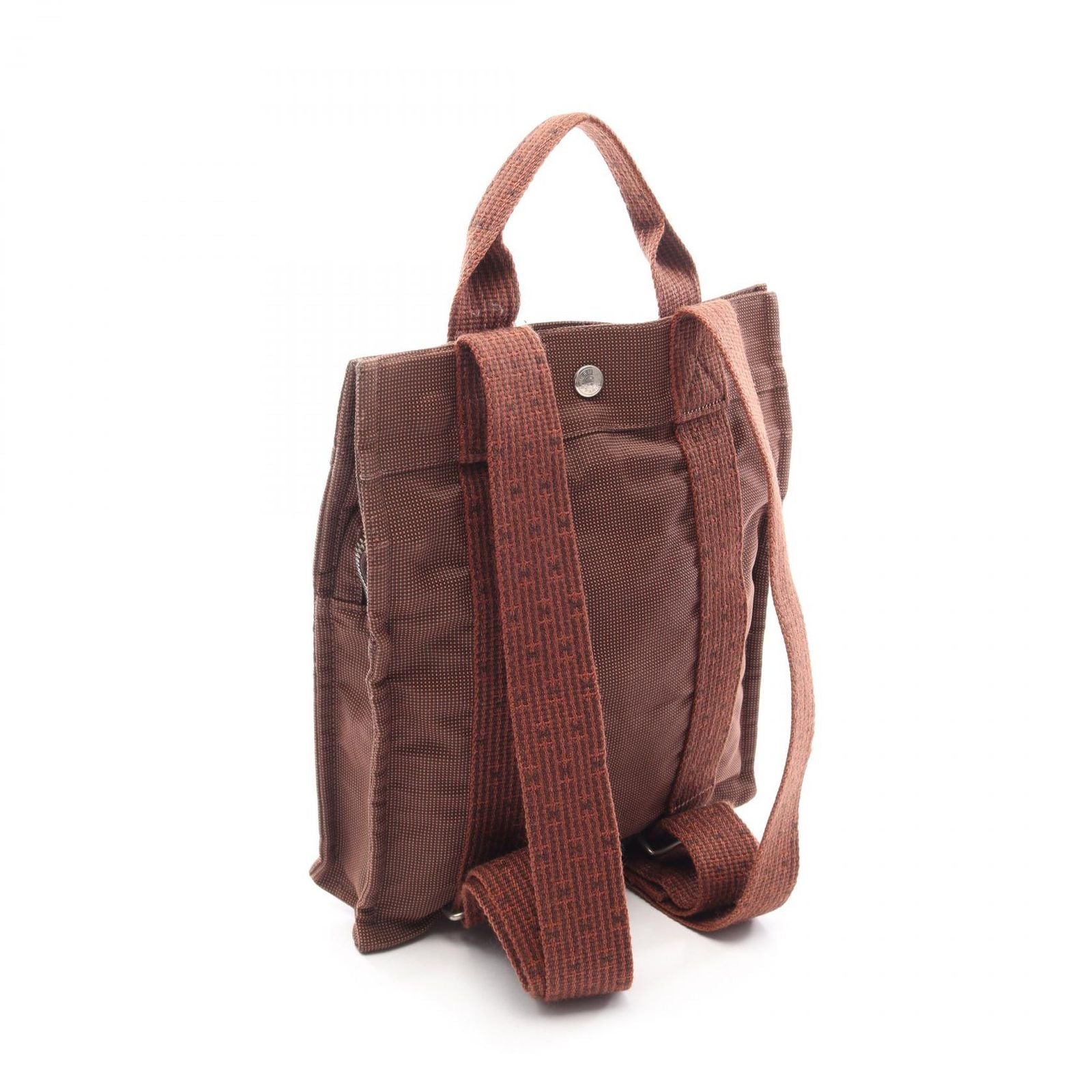 Hermes Backpack Her Line a Dos PM Brown Canvas — view 2