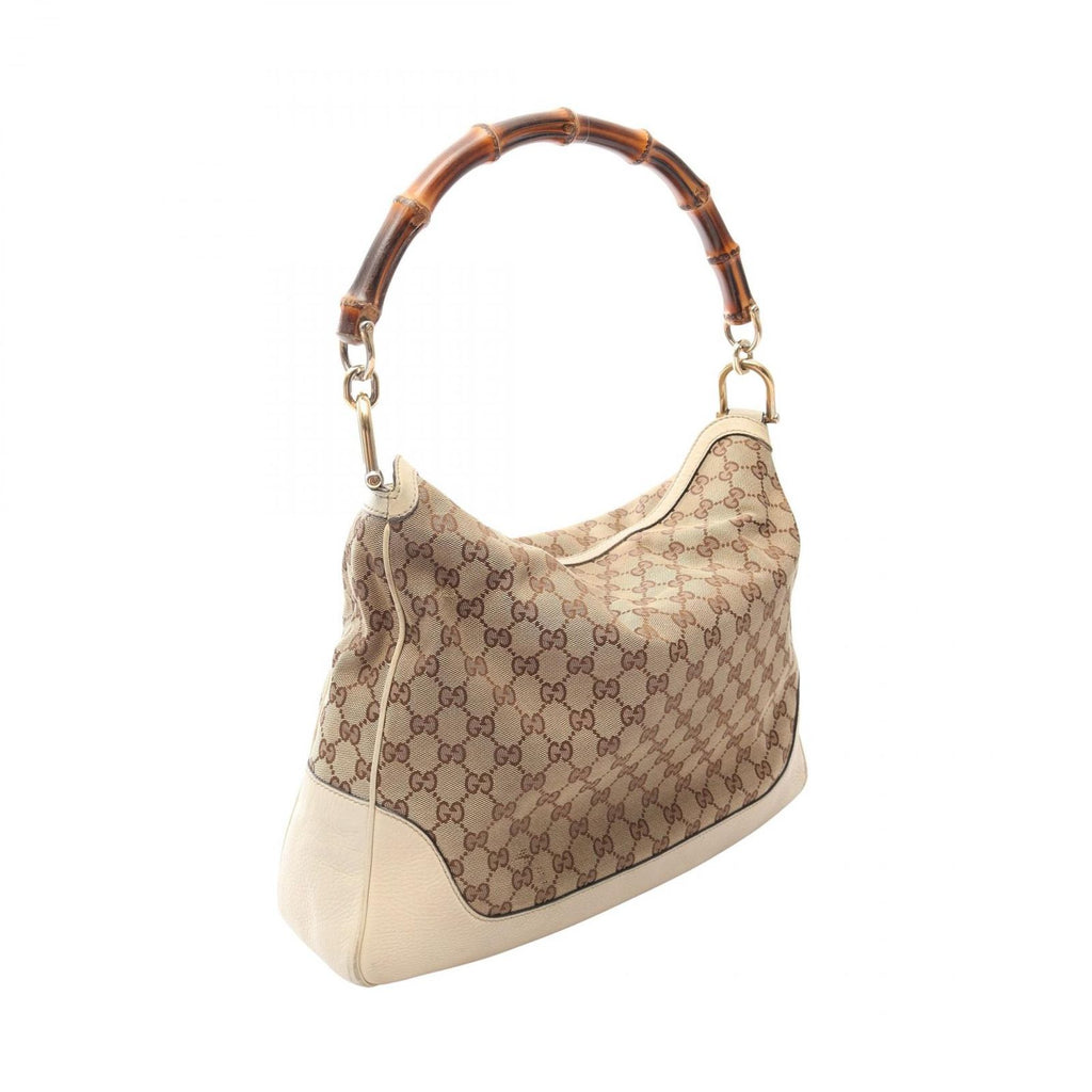 Gucci Shoulder Bag Diana Bamboo GG Canvas 2-Way Ivory Beige — view 2