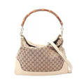 Gucci Shoulder Bag Diana Bamboo GG Canvas 2-Way Ivory Beige