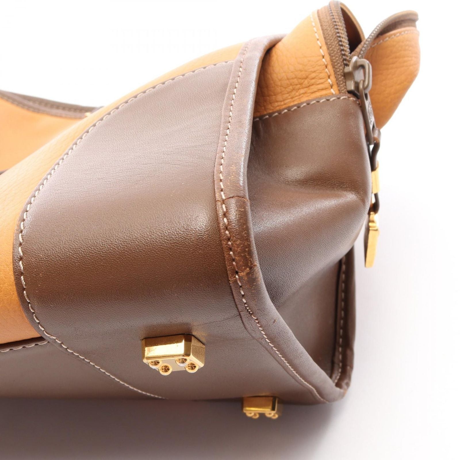 Loewe Handbag Amazona 40 Brown Dark Leather Boston — view 6