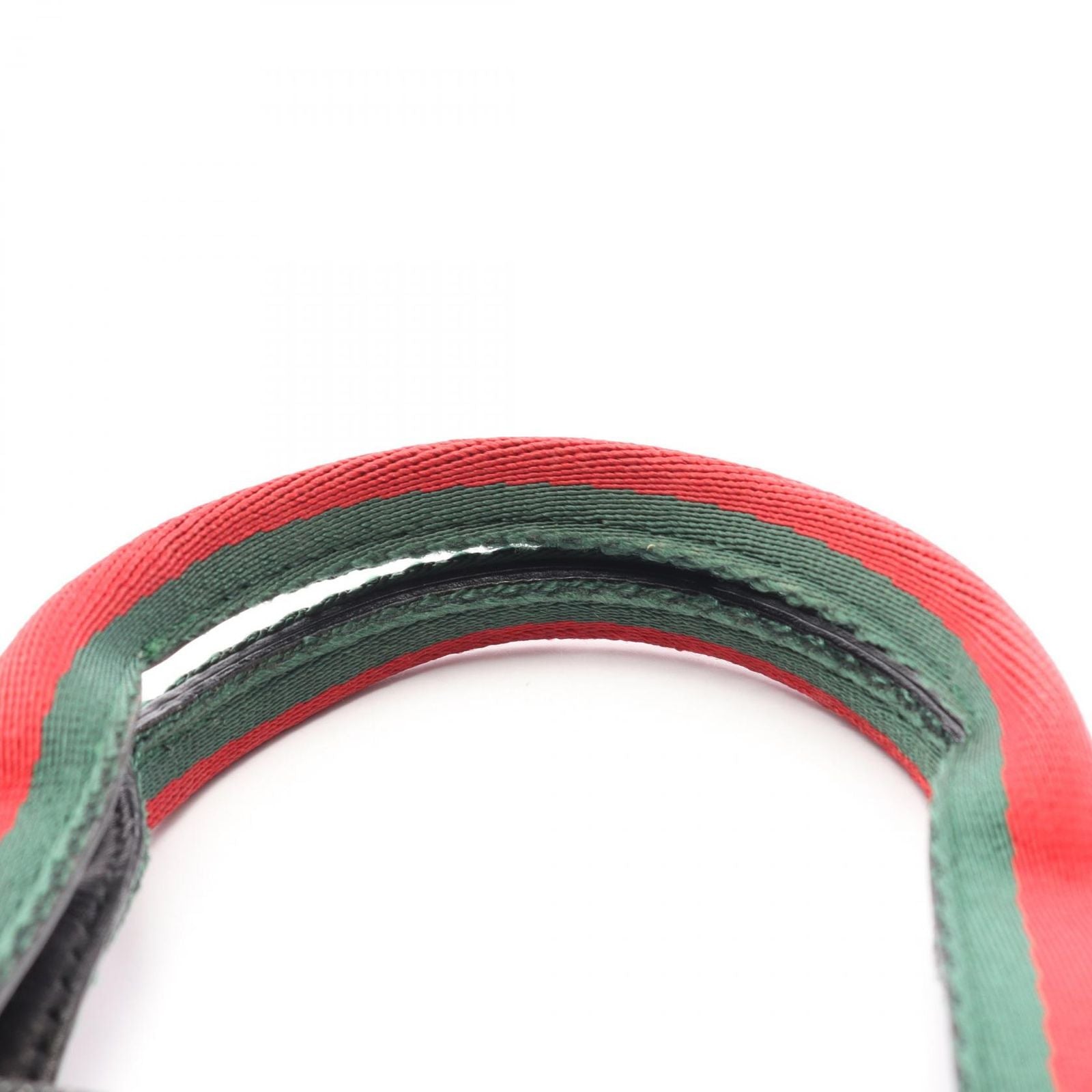 Gucci Handbag Sherry Line Black Green Red Canvas Leather Hand — view 9