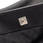 Gucci Handbag Sherry Line Black Green Red Canvas Leather Hand — view 7