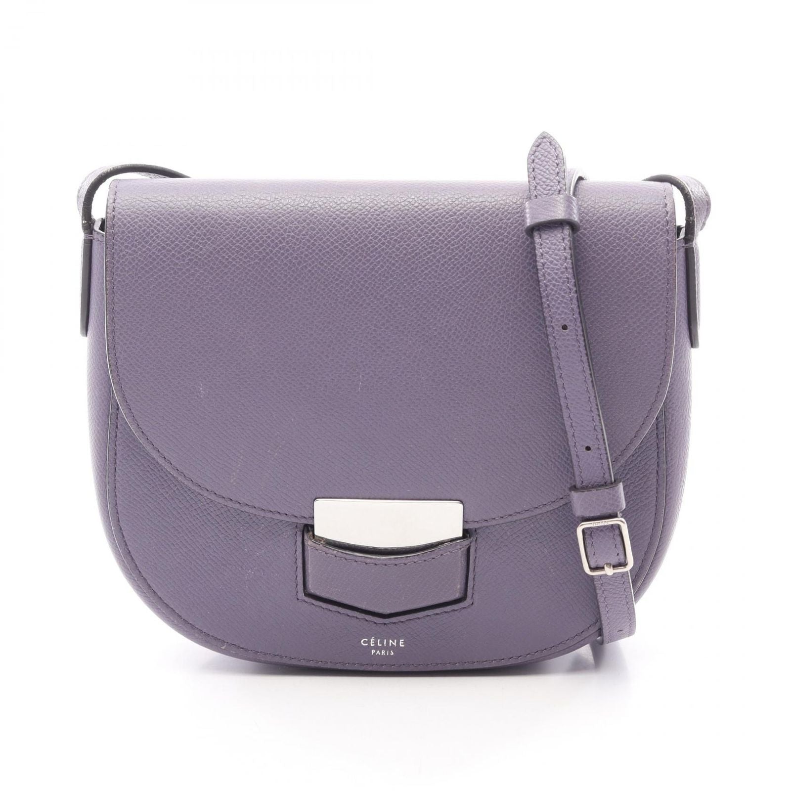 Celine Shoulder Bag Trotter Smo le Purple Leather