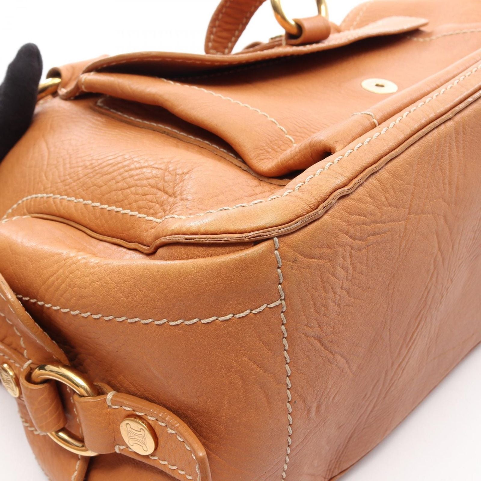 Celine Handbag Boogie Bag Brown Leather — view 7