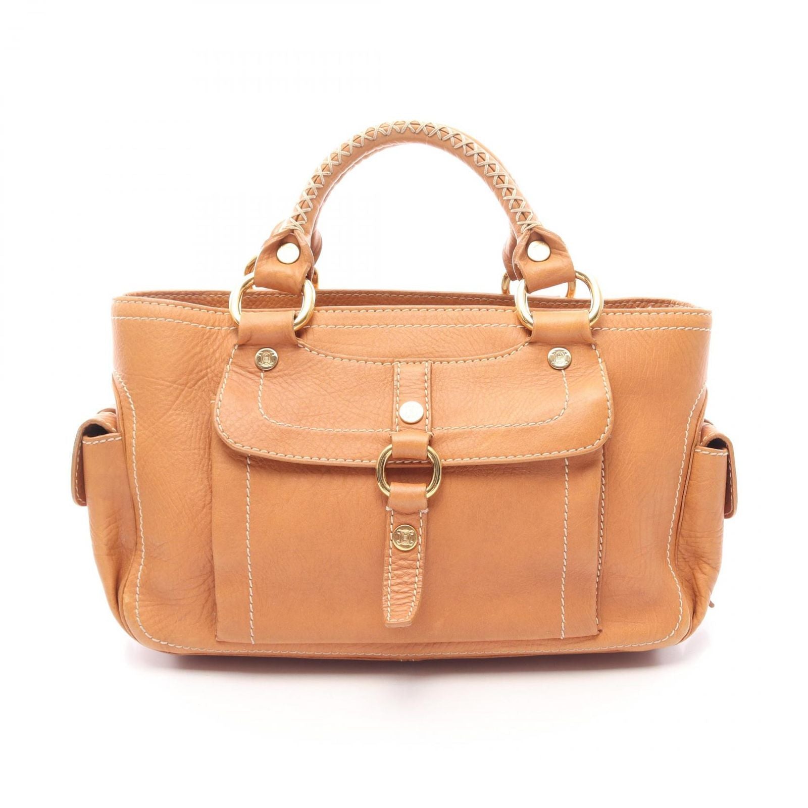 Celine Handbag Boogie Bag Brown Leather