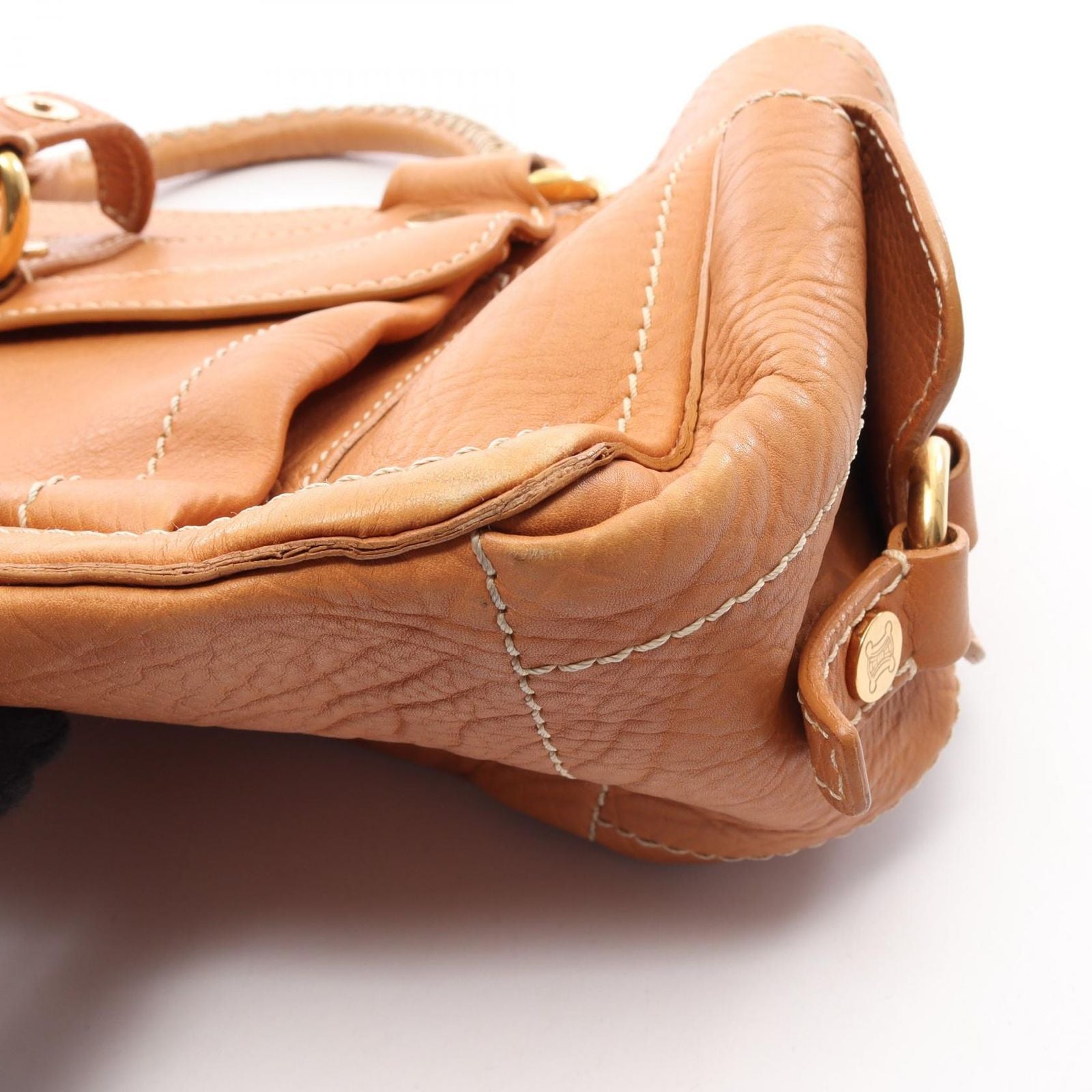 Celine Handbag Boogie Bag Brown Leather — view 9