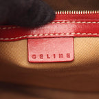 Celine Shoulder Bag Macadamia Beige Red Co Ting Canvas Leather — view 4