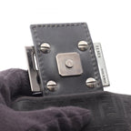 Fendi Shoulder Bag Zucchini No 8 Da Brown Black Canvas Leather — view 5