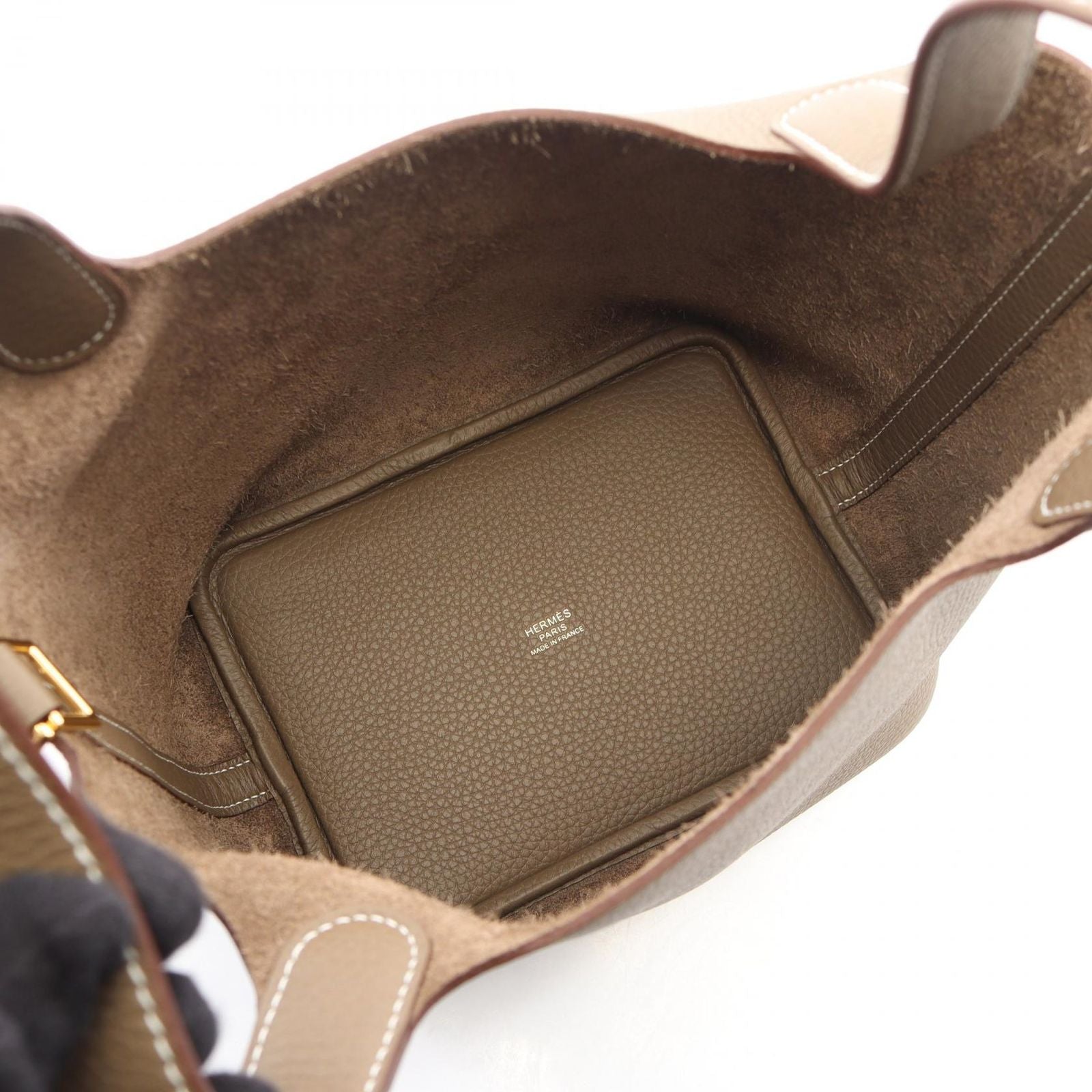 Hermes Handbag Picotin Lock PM Etoupe — view 3